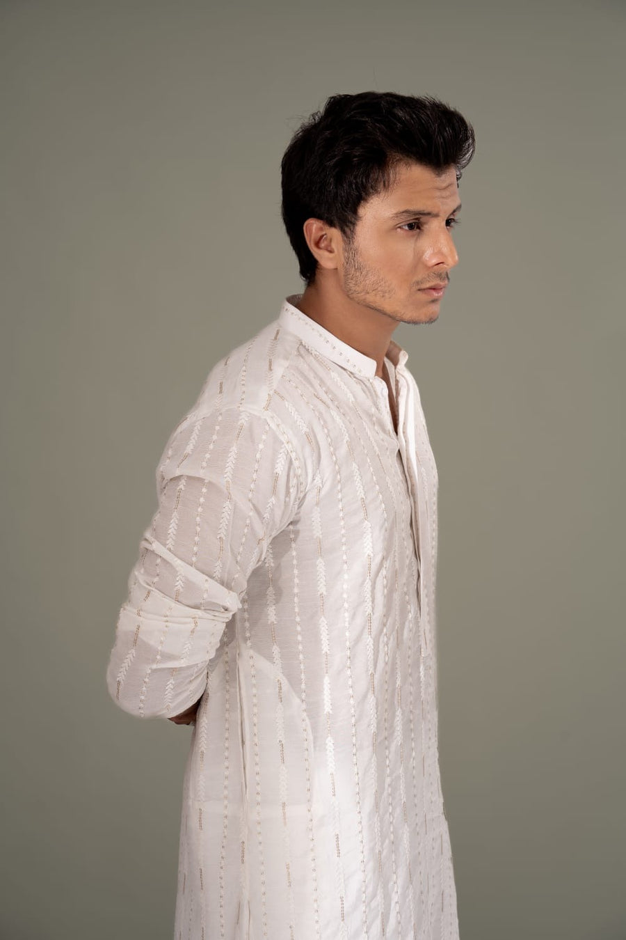 PEARL WHITE KURTA PAJAMA
