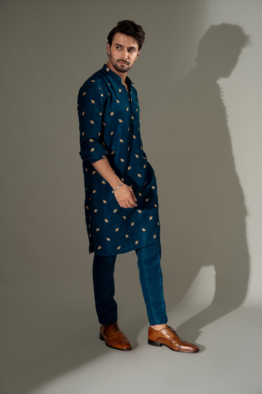 TEAL GREEN KURTA PAJAMA