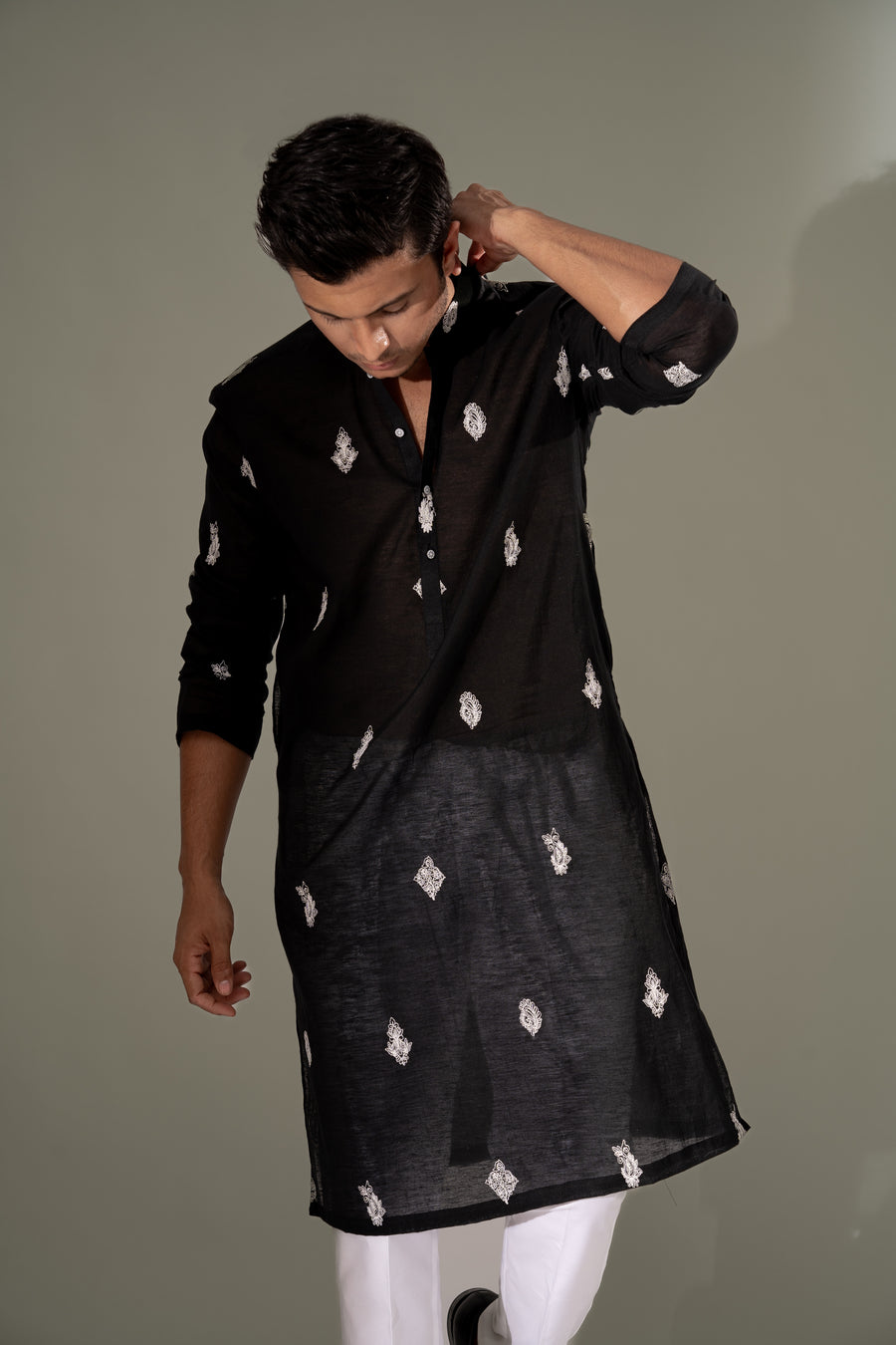 RAVEN BLACK KURTA PAJAMA