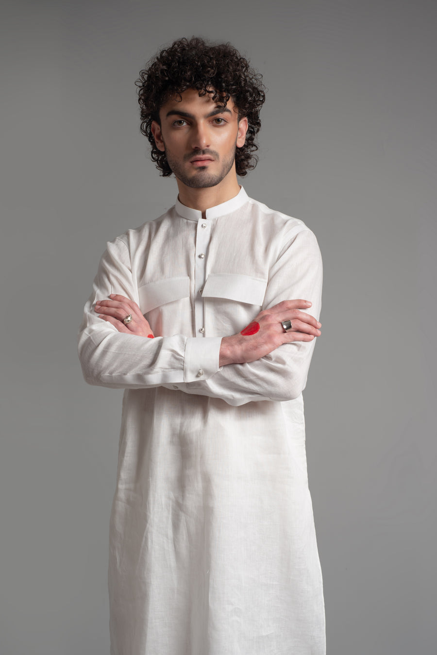 BAL - M - 28 | White Classic Kurta